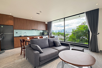 Brand new Modern 2-Bedroom Serviced Apartment with Stunning Lake View for Rent in Vu Mien, Tay Ho