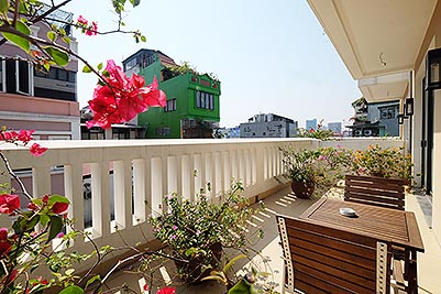 Charming 2-bedroom apartment for rent in Hoan Kiem with Large balcony