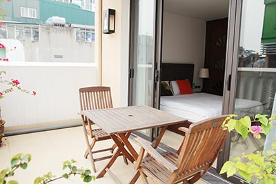 Lovely balcony, serviced 1 bedroom apartment in Hoan Kiem, Hanoi