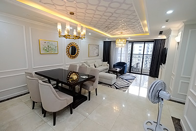 Cho thuê căn hộ D’ Le Roi Soleil Tây Hồ 146m2 3 phòng ngủ đủ đồ