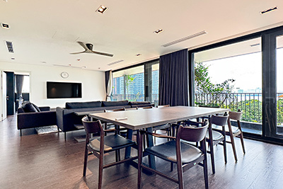 3 Bedroom Apartment for Rent To Ngoc Van , Modern Style and lake view