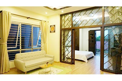Balcony, furnished 02 bedroom apartment rentals in Hoan Kiem