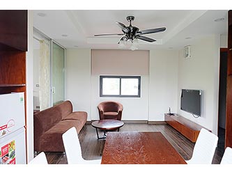 Beautiful street view & Balcony, Furnished 01 BR apartment to rent in Ba Dinh