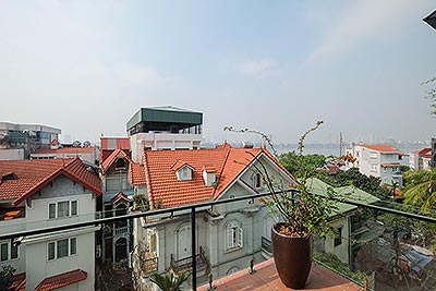 Big terrace one bedroom apartment, pet friendly, Dang Thai Mai, lake overlooking