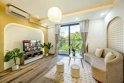 Brand new 02 bedrooms apartment for rent in a small alley on To Ngoc Van street.