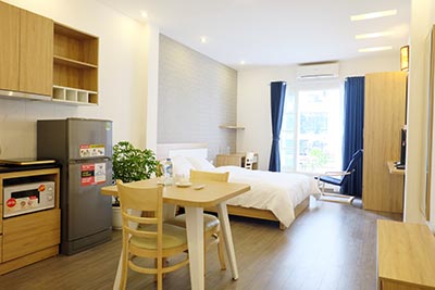 Brand new studio apartment in Tay Ho district, Hanoi with nice balcony