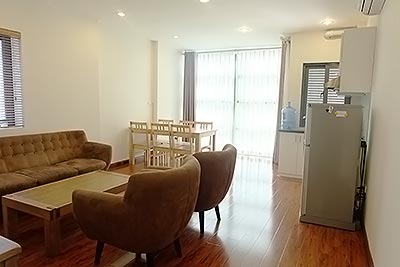 Bright serviced apartment with one bedroom, Truc Bach area
