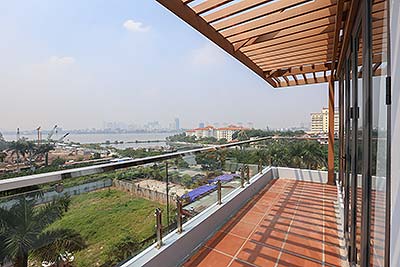 Modern Top floor apartment with large balcony on Tay Ho road, 01 bedroom