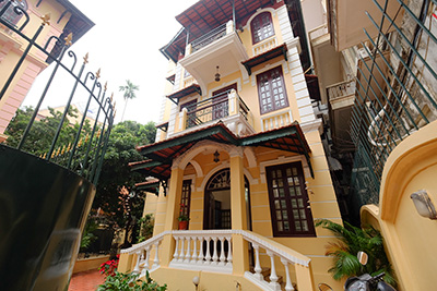 Charming French-Style house with Garden in Tay Ho – To Ngoc Van Street