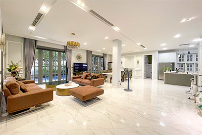 Cho Thuê Biệt Thự Đơn Lập Khu Anh Đào, Vinhomes Riverside 4PN, Bể Bơi