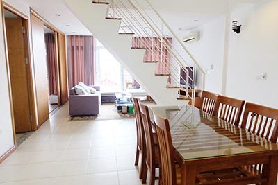 Duplex 02BRs apartment to let in Ba Dinh walking distance to Lotte Tower