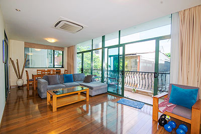 Elegant 2-bedroom apartment with decent balcony in Truc Bach