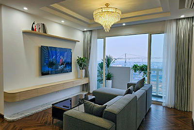 For Rent: Beautifully Renovated High-Floor Corner Apartment Fully Furnished at E1 Ciputra Building
