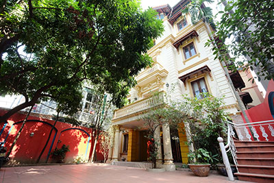 French Colonial style garden Villa on main street To Ngoc Van St