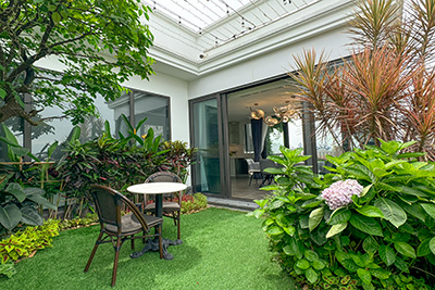 Garden rooftop, 3 bedroom duplex for rent in Tay Ho, Hanoi