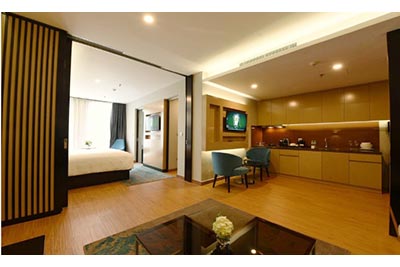 Cho thuê Căn hộ dịch vụ 1 ngủ tại tòa Novotel Suites Hà Nội, quận Cầu Giấy