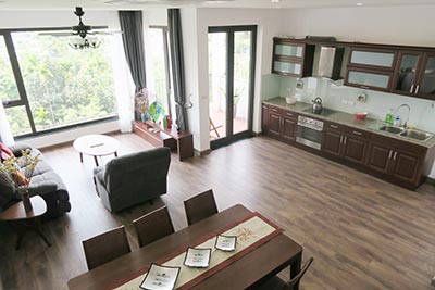 Charming duplex penthouse with huge terrace in Xom Chua to rent
