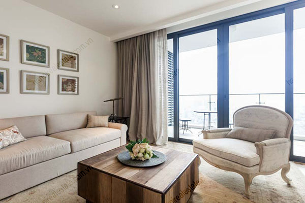 Indochina Plaza Hanoi apartment for rent with luxury living room