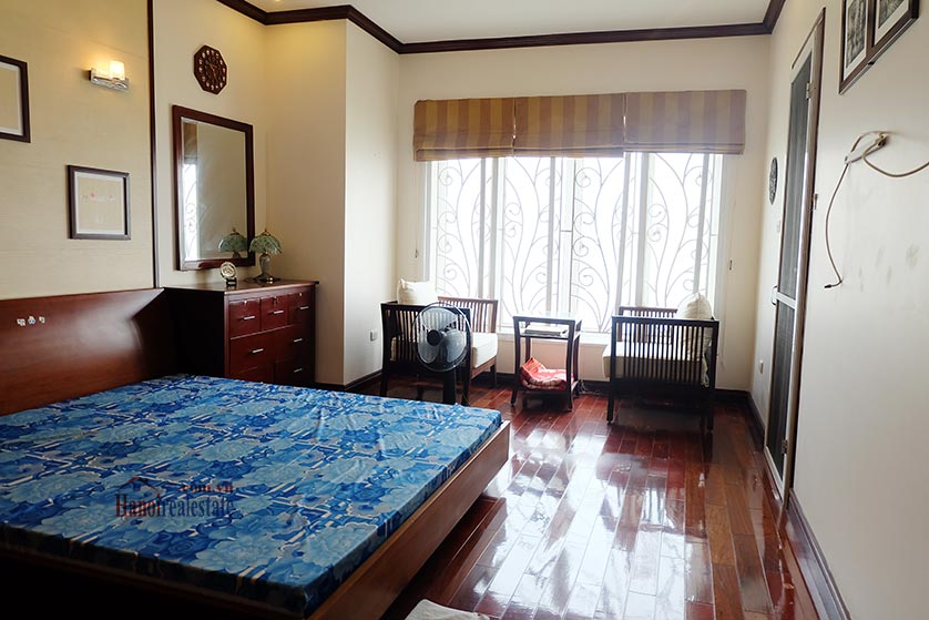 Lake front 04BRs house for rent at Nguyen Dinh Thi St, Ba Dinh District 12