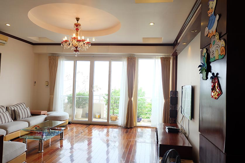 Lake front 04BRs house for rent at Nguyen Dinh Thi St, Ba Dinh District 3