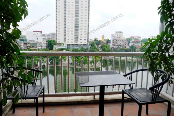 Lake Front Spacious furnished 3 bedroom apartment for rent in Truc Bach 5