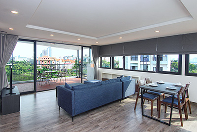 Lake view 01 bedroom apartment for rent in Au Co street