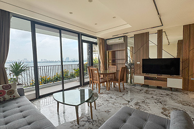 Lake view 03 bedroom apartment for rent on Vu Mien street, brand new.