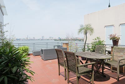 Lake view apartment, 02BRs apartment with nice balcony for rent in Tay Ho, Hanoi