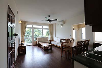 Lake view apartment rental on Tu Hoa, Tay Ho, 2 Bedroom, nice Balcony.