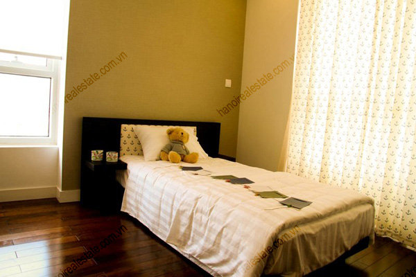 Serviced apartment at Lancaster Hanoi with bright and nice view bedroom