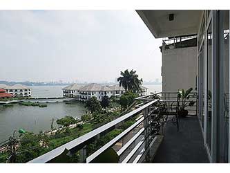 Large balcony, Lake view 2 bedroom apartment on Tu Hoa street