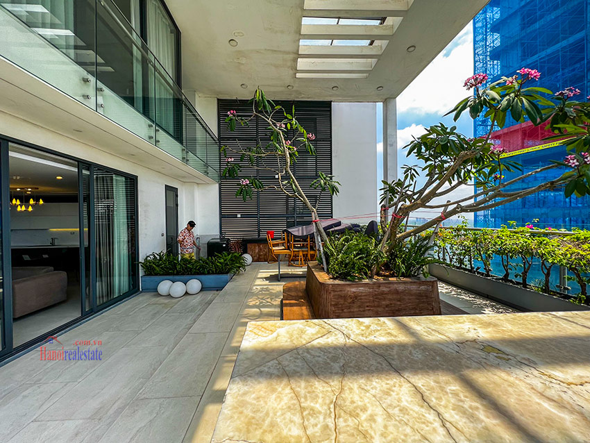 Luxurious 3-bedroom duplex penthouse at Ngoai Giao Doan, open view 12