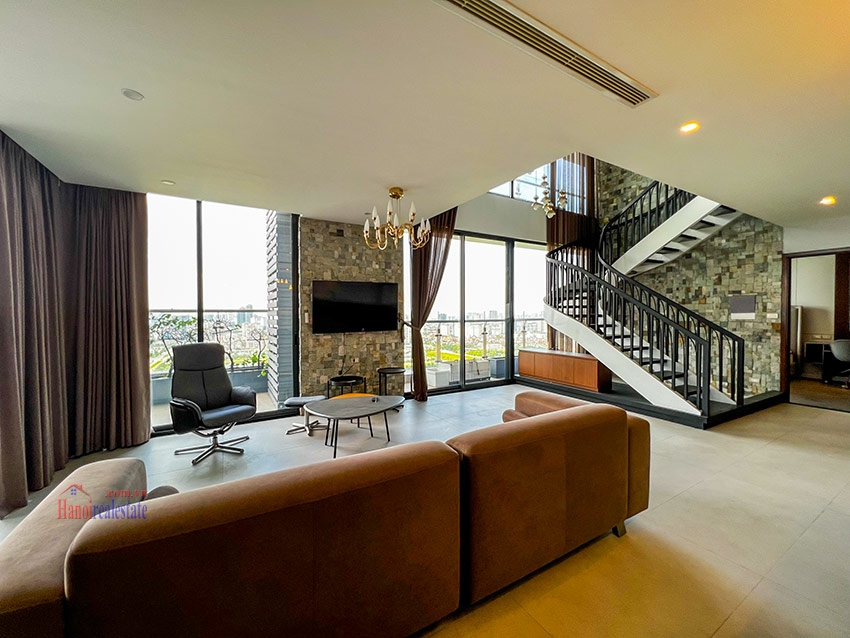 Luxurious 3-bedroom duplex penthouse at Ngoai Giao Doan, open view 4
