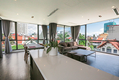 Modern 2 bedroom  apartment for rent in To Ngoc Van, Bright windows