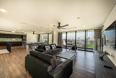 Modern 3 bedroom Duplex apartment with lake view for Rent in Tay Ho