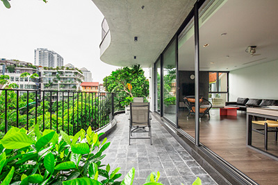 Modern 3BR Apartment with Balcony & Green View  For rent in Tay Ho , Prime Location