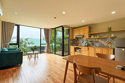 Modern and bright 01 bedroom apartment for rent on Xom Chua