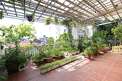 Old but Gold 01 bedroom apartment on To Ngoc Van Road, brick wall and garden terrace
