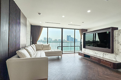 Rooftop 3 bedroom apartment for rent with lake view in Tay Ho, near Lotte