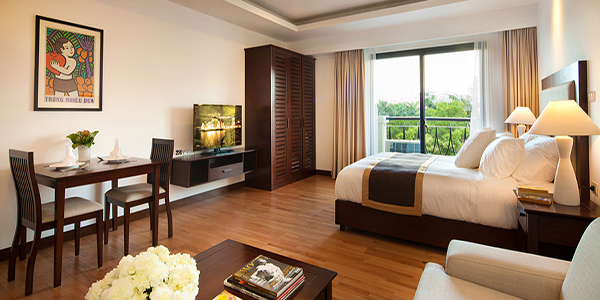 Căn hộ Studio tại Elegant Suites West Lake, cơ sở vật chất và dịch vụ miễn phí