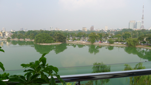 Spacious studio apartments has nice view over to Thong Nhat Park and lake