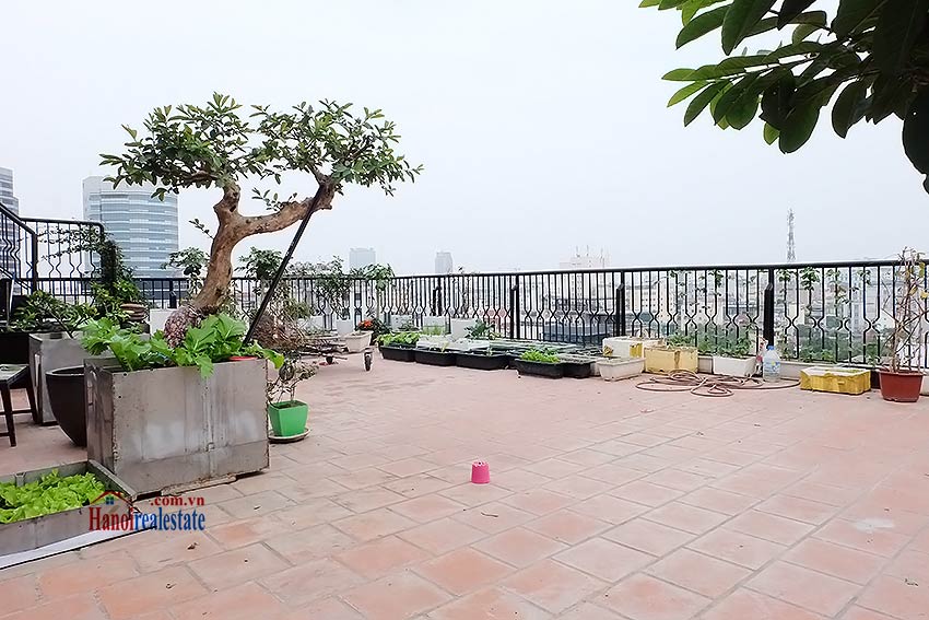 Spacious terrace top floor apartment to let in Hoan Kiem, Hanoi 10