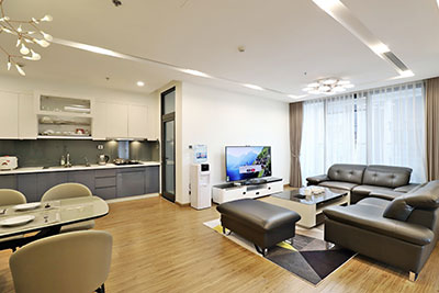 Super luxury large living room 03 bedroom apartment in Vinhomes Metropolis