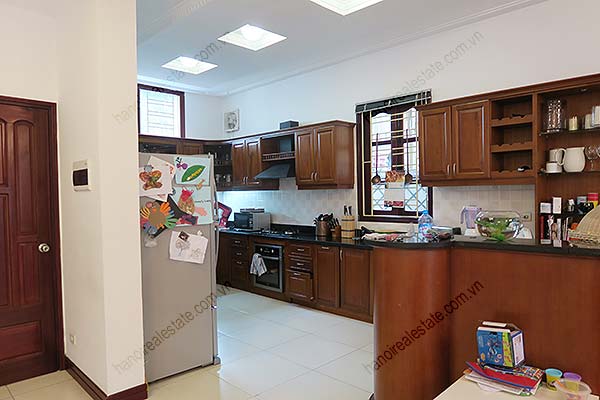 Tay Ho Villa for rent with outdoor Pool, courtyard, open surrounding, hard wood floor 13