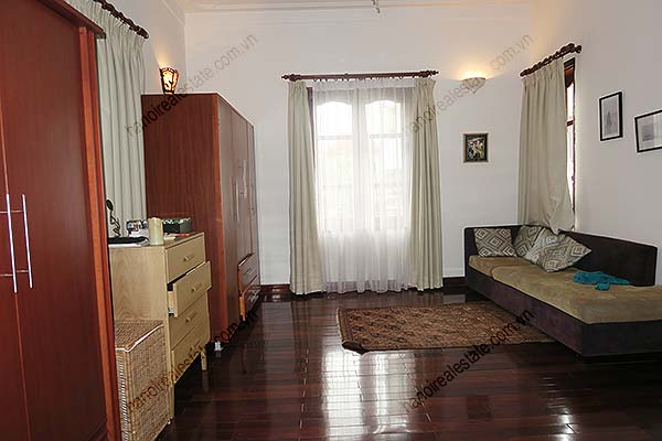Tay Ho Villa for rent with outdoor Pool, courtyard, open surrounding, hard wood floor 21