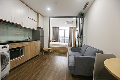 The apartment with 01 bedroom for rent on Xuan Dieu, brandnew and modern