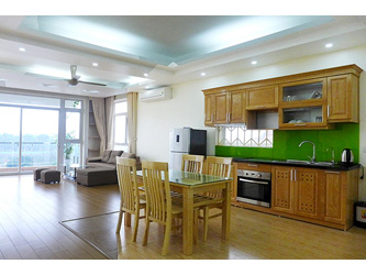 Two bedroom apartment for lease nearby Hanoi Water Park, lake view and new