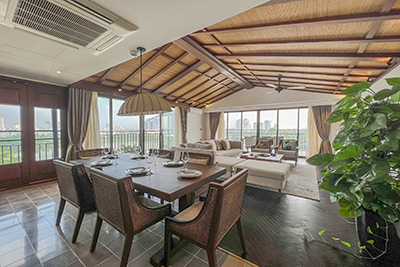 Unique 3 bedroom Penthouse with amazing West Lake view on Quang Khanh