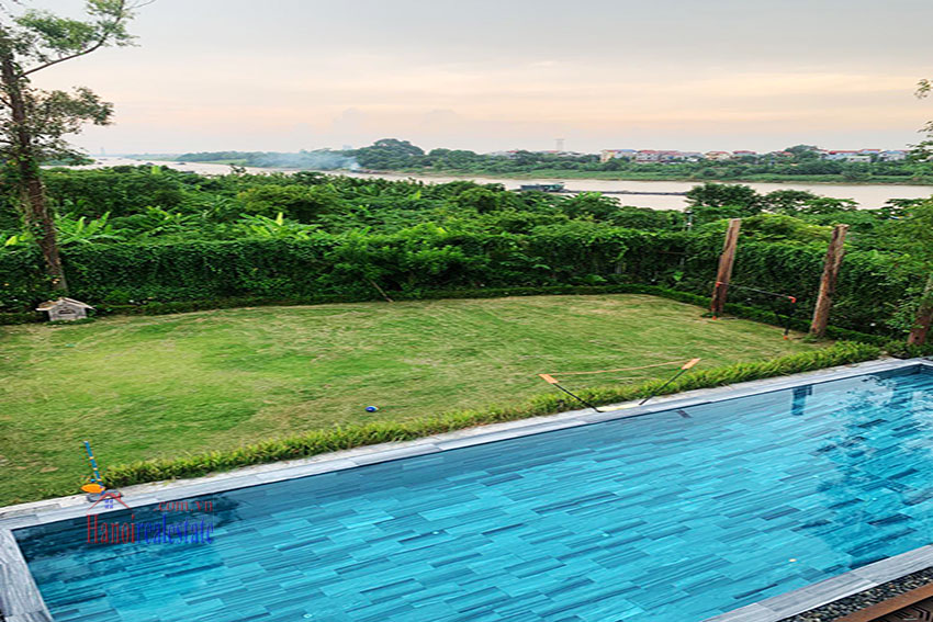 Unique Villa with Red River view and outdoor Pool in Long Bien 17