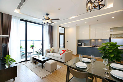 Vinhomes Metropolis: 02 phòng ngủ, cao cấp, sang trọng, thiết kế hiện đại,đã có đầy đủ đồ đạc